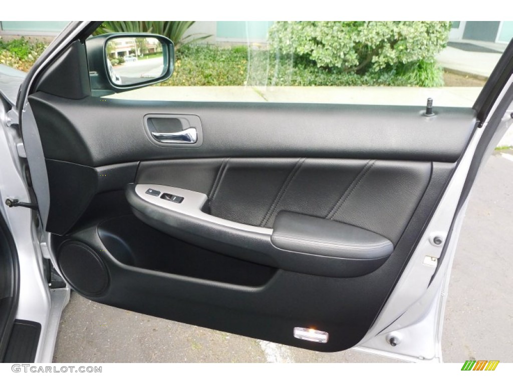 2004 Honda Accord EX Sedan Black Door Panel Photo #74556270