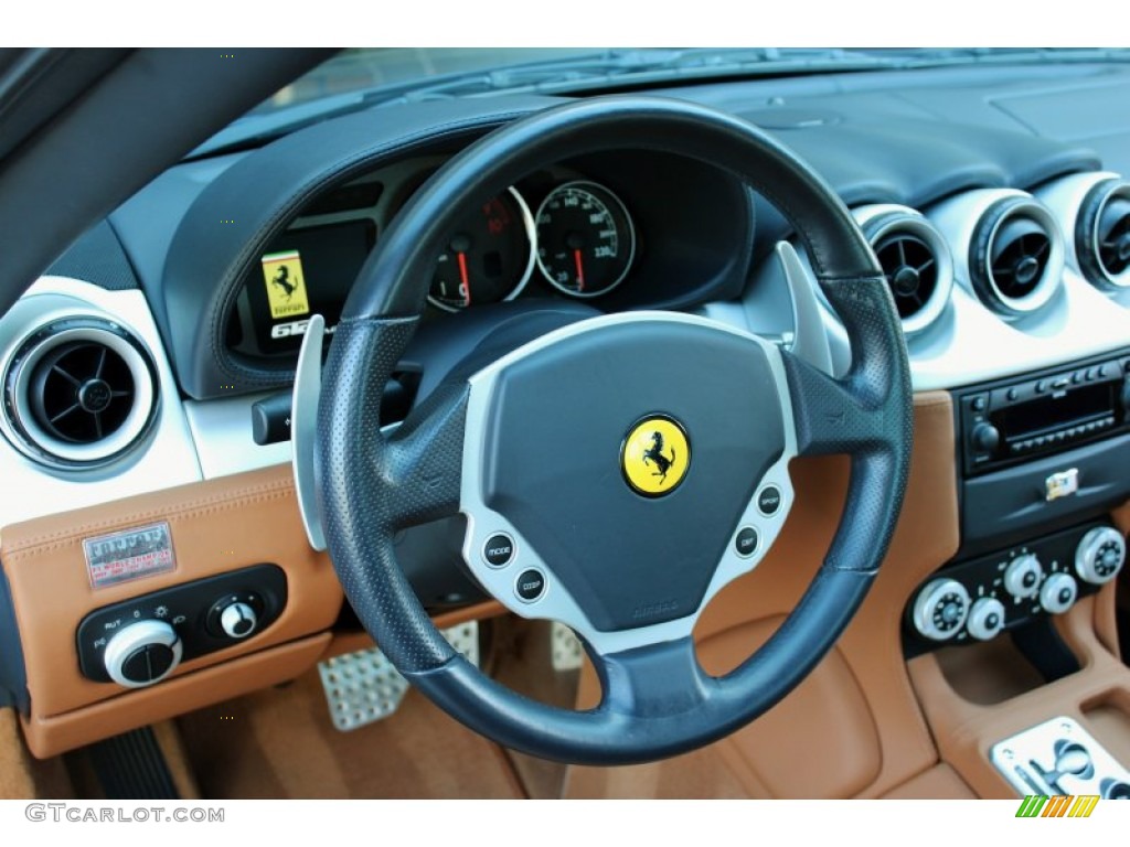 2005 Ferrari 612 Scaglietti F1A Cuoio Steering Wheel Photo #74558727