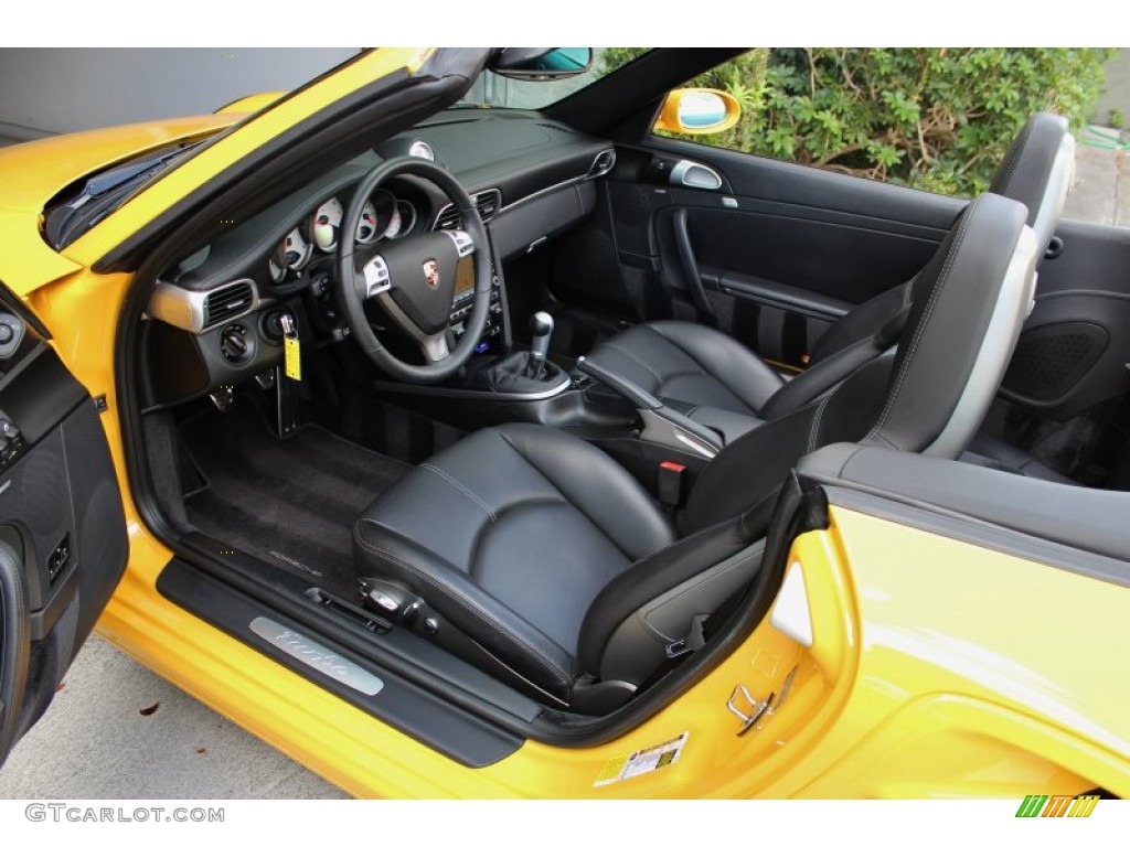 Black Interior 2009 Porsche 911 Turbo Cabriolet Photo #74559474