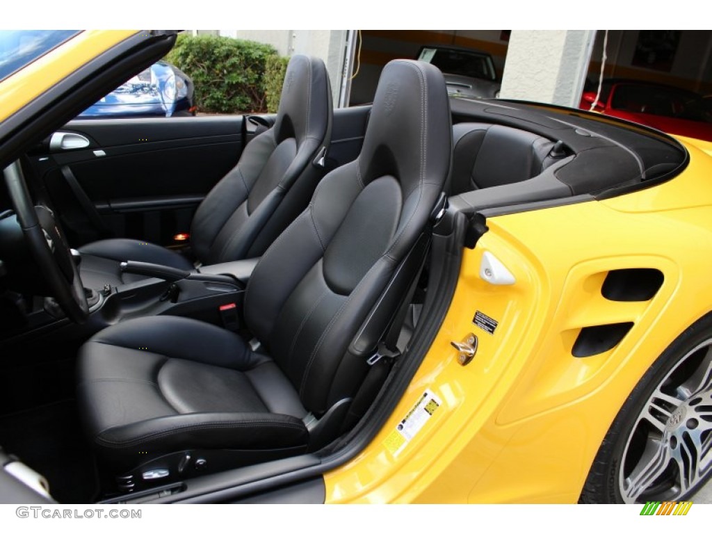 Black Interior 2009 Porsche 911 Turbo Cabriolet Photo #74559495