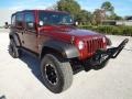 2009 Red Rock Crystal Pearl Jeep Wrangler Unlimited X 4x4  photo #10