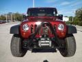 2009 Red Rock Crystal Pearl Jeep Wrangler Unlimited X 4x4  photo #13