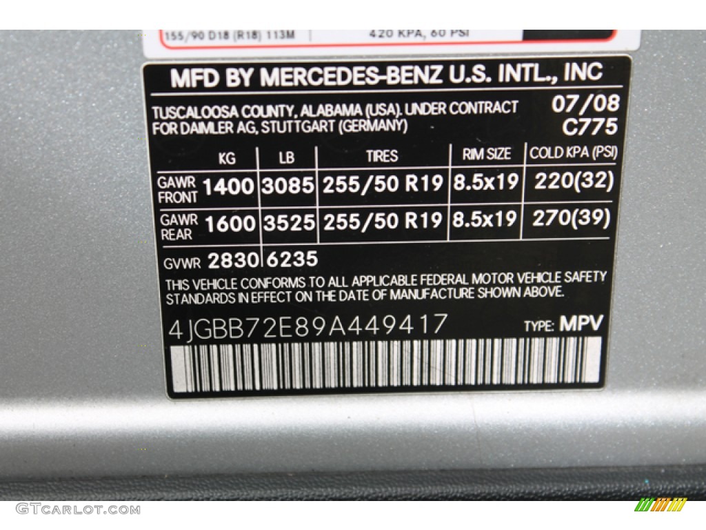 2009 ML 550 4Matic - Iridium Silver Metallic / Black photo #33