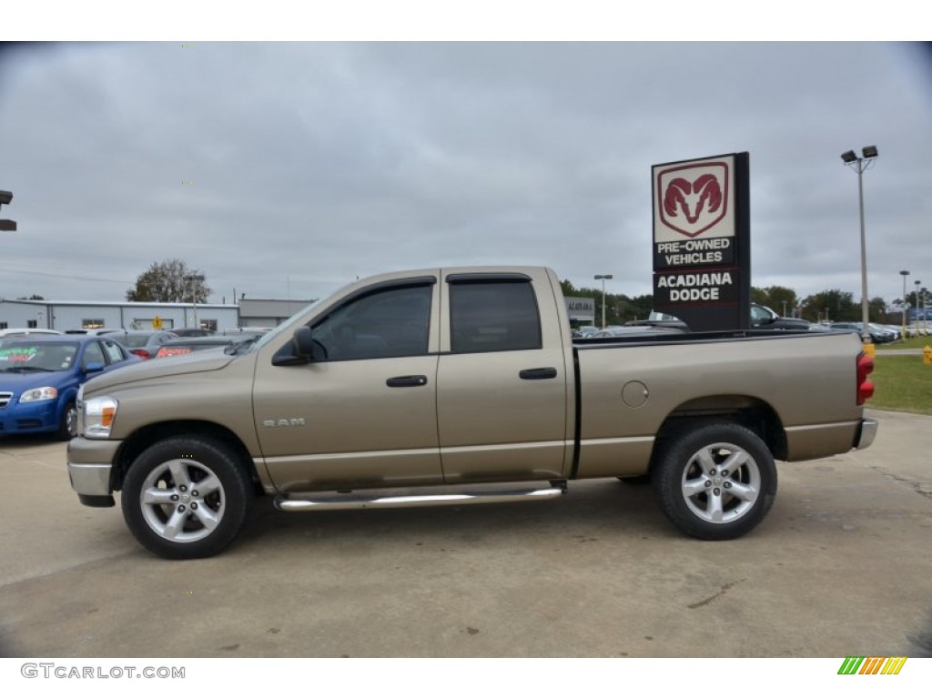 2008 Ram 1500 Big Horn Edition Quad Cab - Light Khaki Metallic / Khaki photo #2
