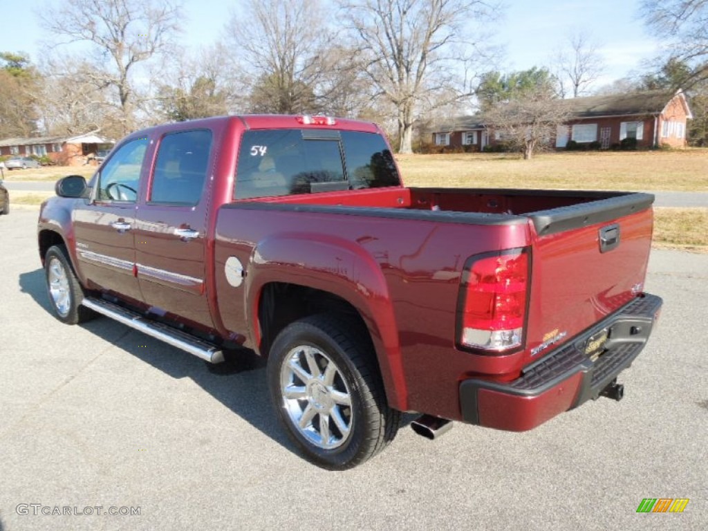 2013 Sierra 1500 Denali Crew Cab AWD - Sonoma Red Metallic / Cocoa/Light Cashmere photo #4