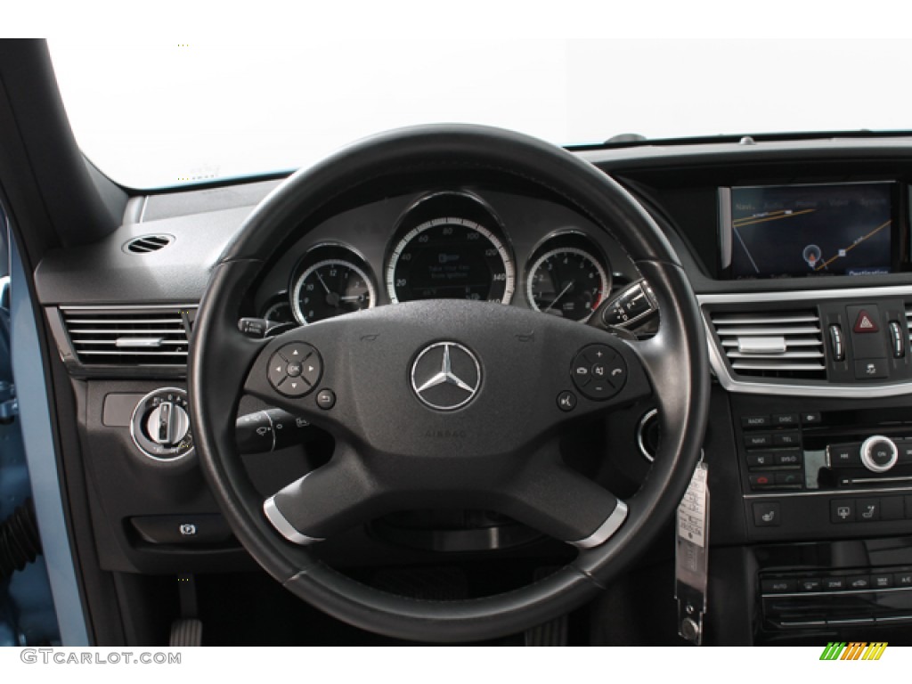 2010 Mercedes-Benz E 350 4Matic Sedan Ash Gray Steering Wheel Photo #74562288