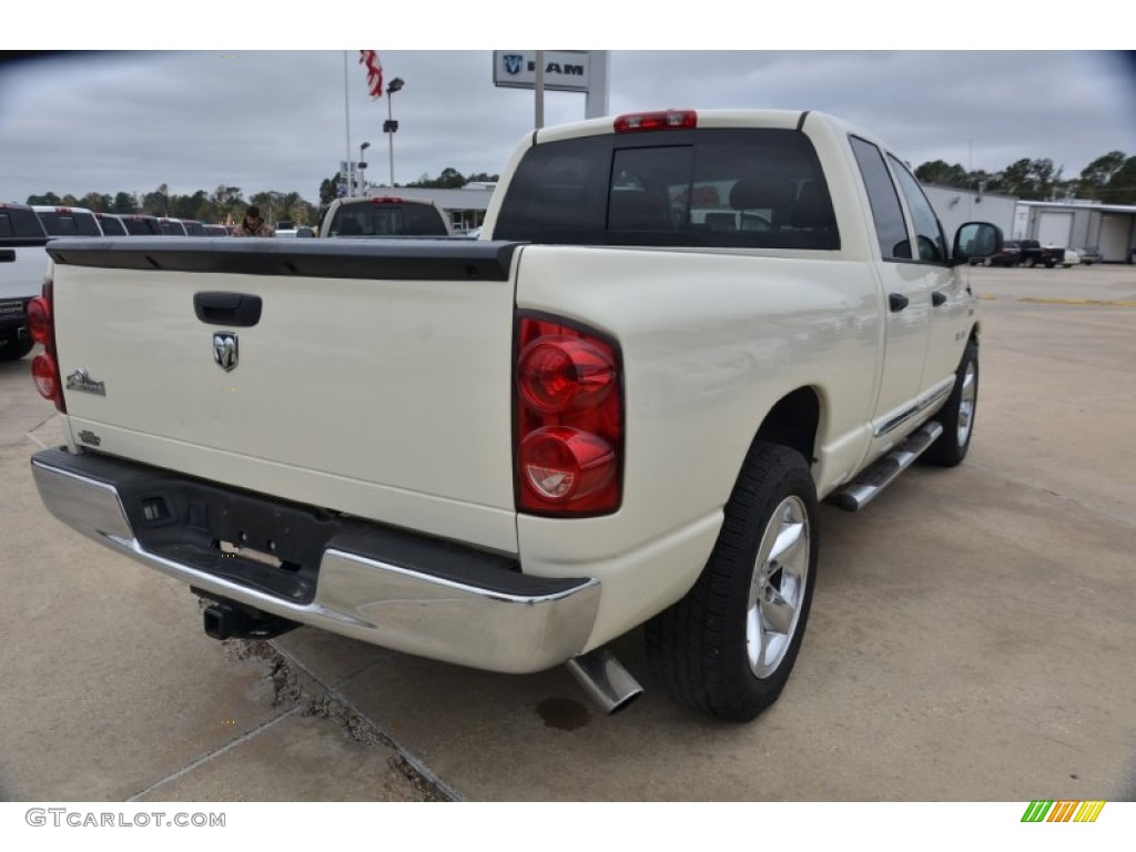 2008 Ram 1500 Big Horn Edition Quad Cab - Cool Vanilla White / Khaki photo #5