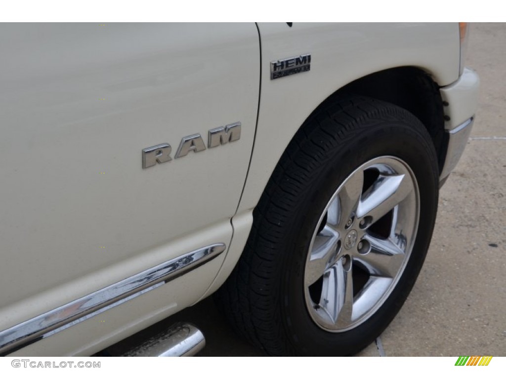 2008 Ram 1500 Big Horn Edition Quad Cab - Cool Vanilla White / Khaki photo #9