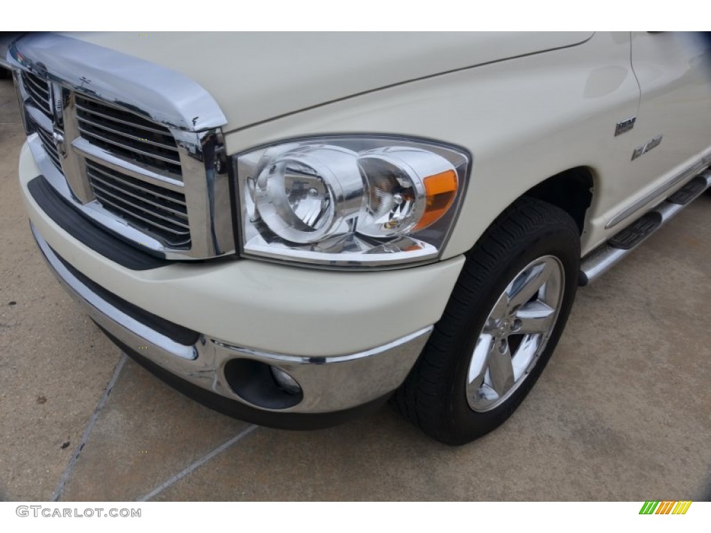 2008 Ram 1500 Big Horn Edition Quad Cab - Cool Vanilla White / Khaki photo #12