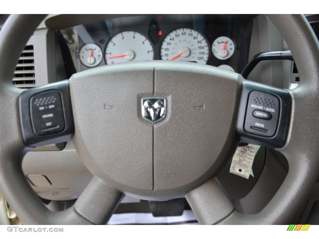 2008 Ram 1500 Big Horn Edition Quad Cab - Cool Vanilla White / Khaki photo #20