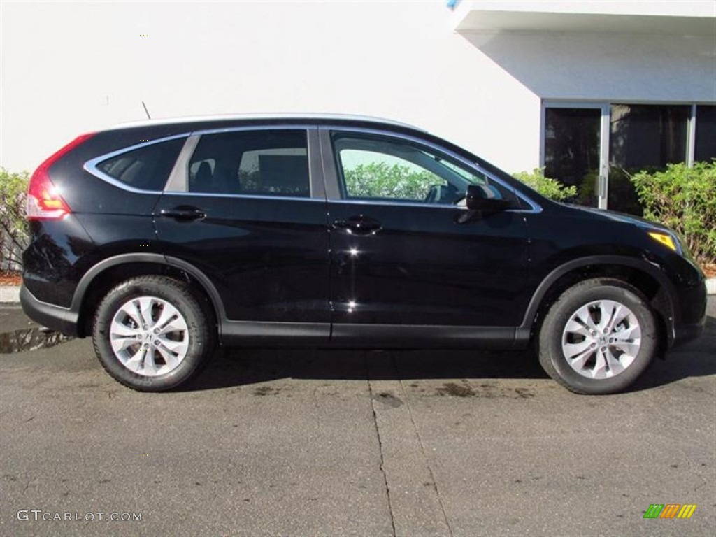 2013 CR-V EX-L - Crystal Black Pearl / Black photo #2
