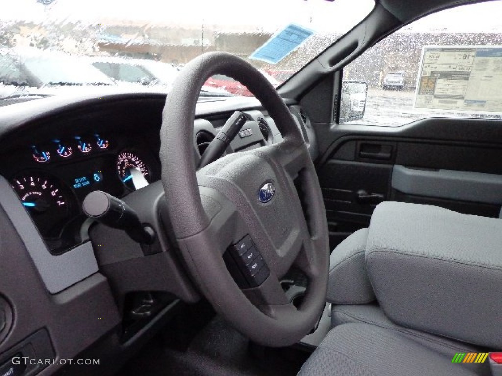 2013 Ford F150 XL Regular Cab 4x4 Steel Gray Steering Wheel Photo #74565381