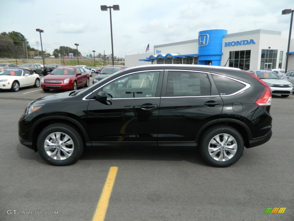 2013 CR-V EX-L AWD - Crystal Black Pearl / Black photo #2