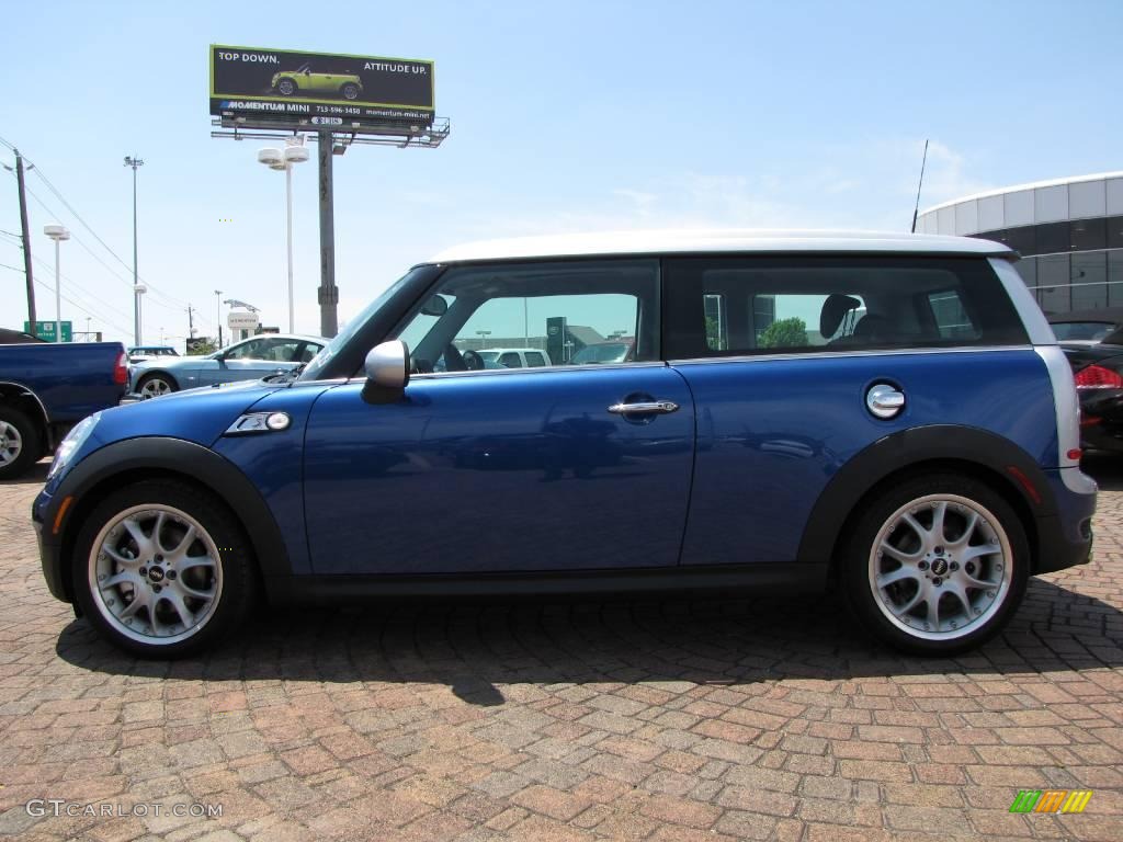 2008 Cooper S Clubman - Lightning Blue Metallic / Checkered Carbon Black/Black photo #2