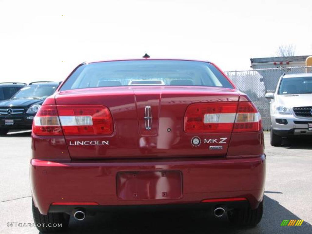 2008 MKZ AWD Sedan - Vivid Red Metallic / Sand photo #4