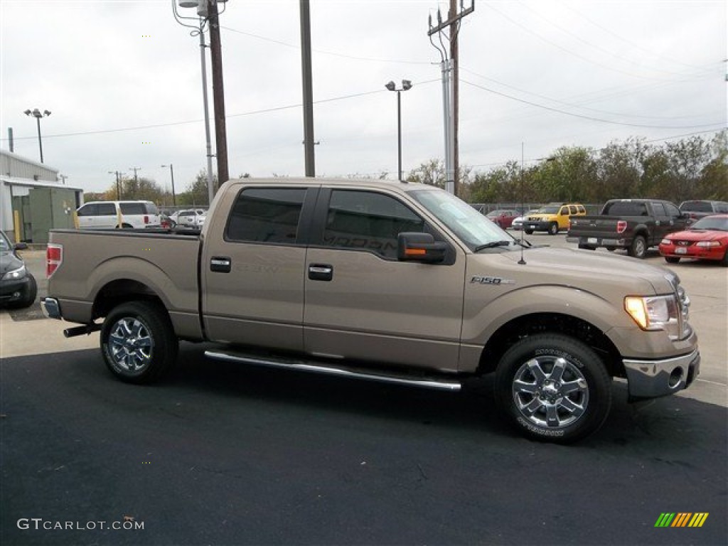 2013 F150 XLT SuperCrew - Pale Adobe Metallic / Adobe photo #15