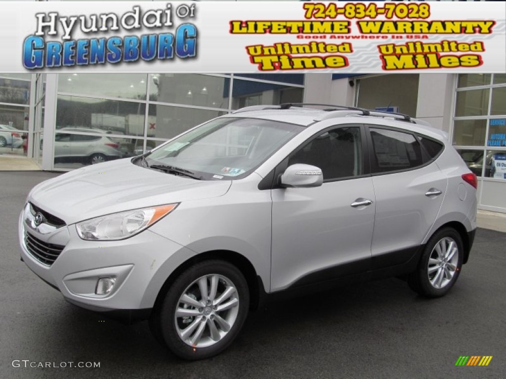 2013 Tucson Limited AWD - Diamond Silver / Black photo #1