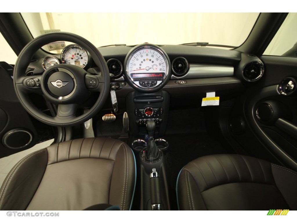 2013 Mini Cooper S Convertible Highgate Package Dark Truffle Lounge Leather Dashboard Photo #74574922