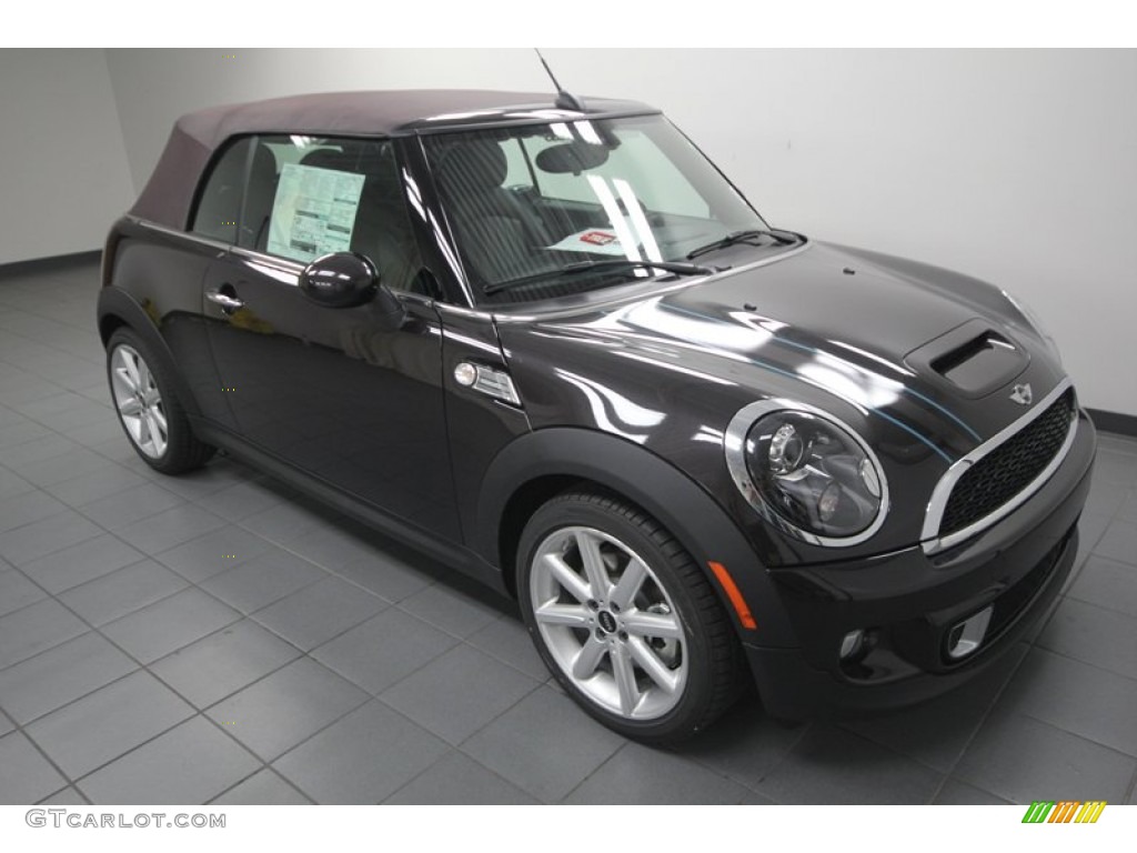 Iced Chocolate Metallic 2013 Mini Cooper S Convertible Highgate Package Exterior Photo #74574988