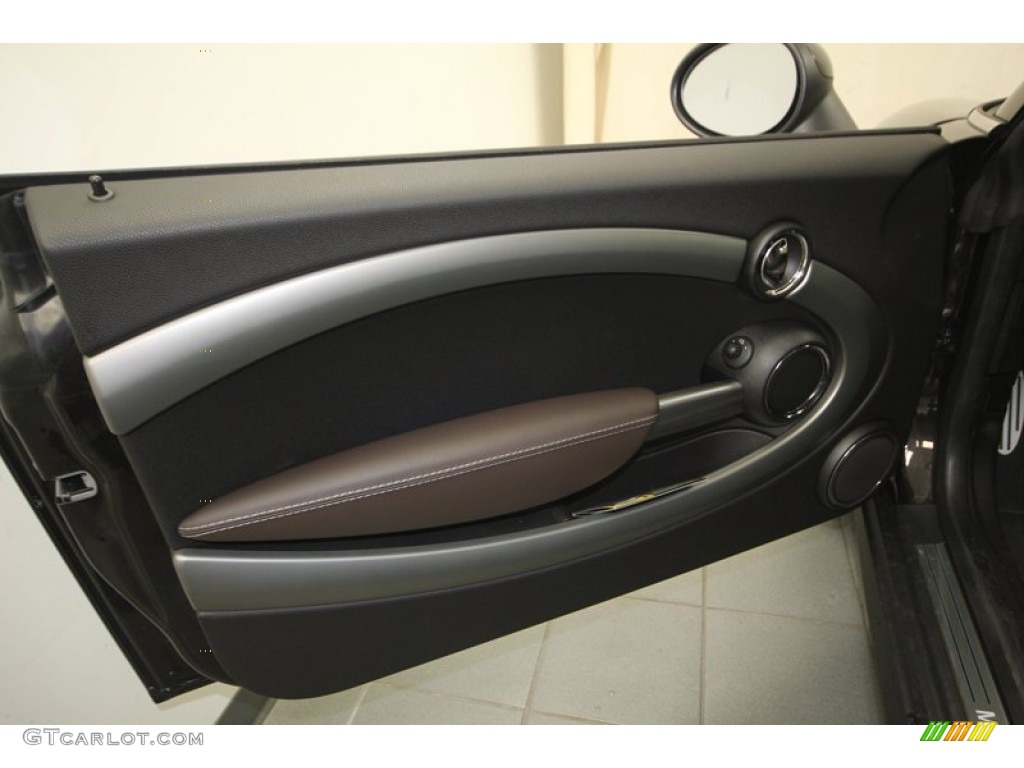 2013 Mini Cooper S Convertible Highgate Package Dark Truffle Lounge Leather Door Panel Photo #74575135