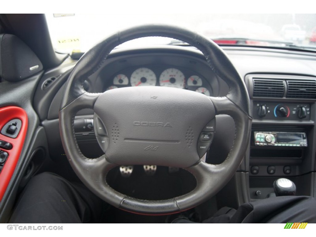 2003 Ford Mustang Cobra Convertible Dark Charcoal Steering Wheel Photo #74575951