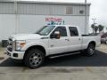 2013 White Platinum Tri-Coat Ford F250 Super Duty Platinum Crew Cab 4x4  photo #2