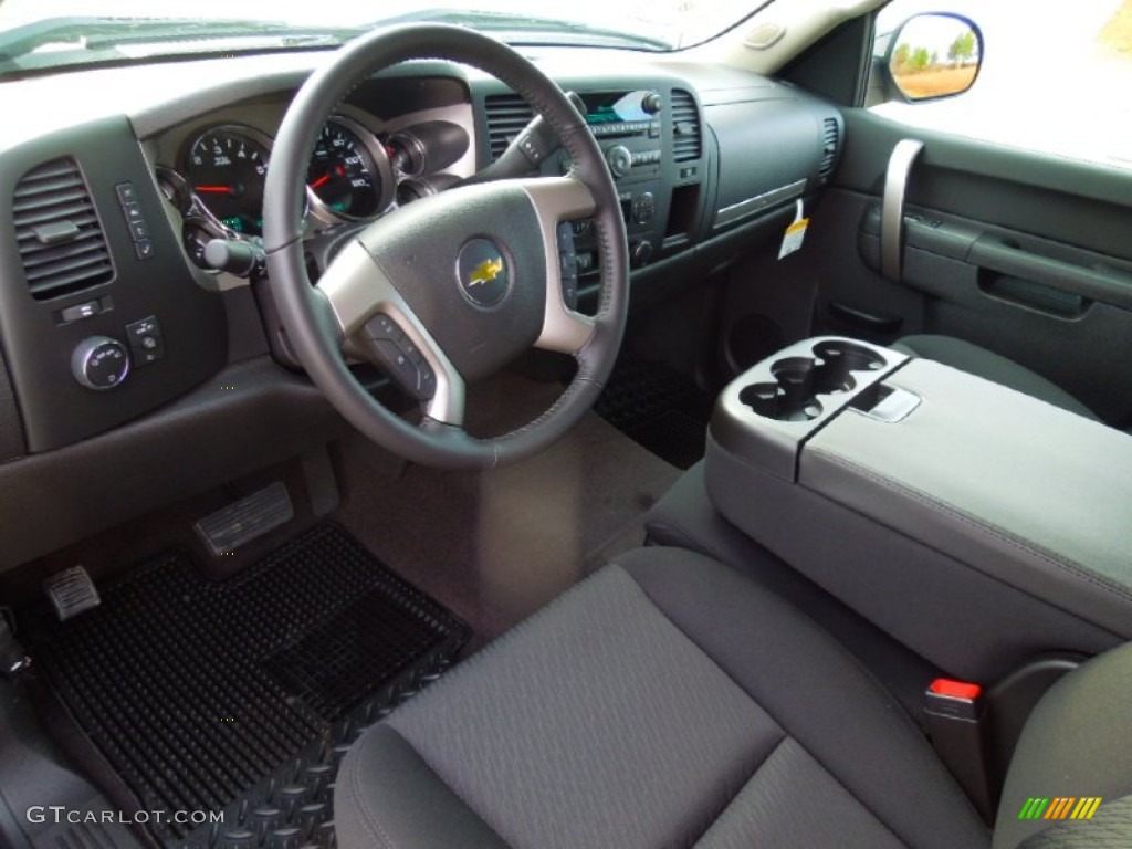 Ebony Interior 2013 Chevrolet Silverado 1500 LT Crew Cab 4x4 Photo #74578542