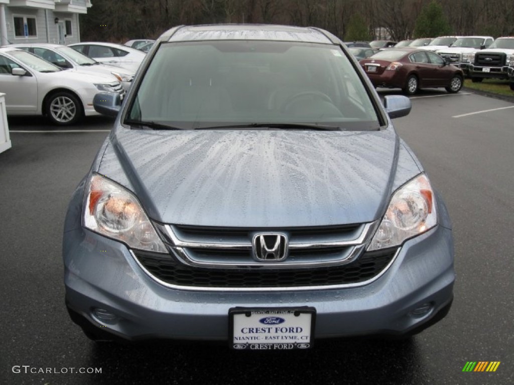 2010 CR-V EX-L AWD - Glacier Blue Metallic / Gray photo #2