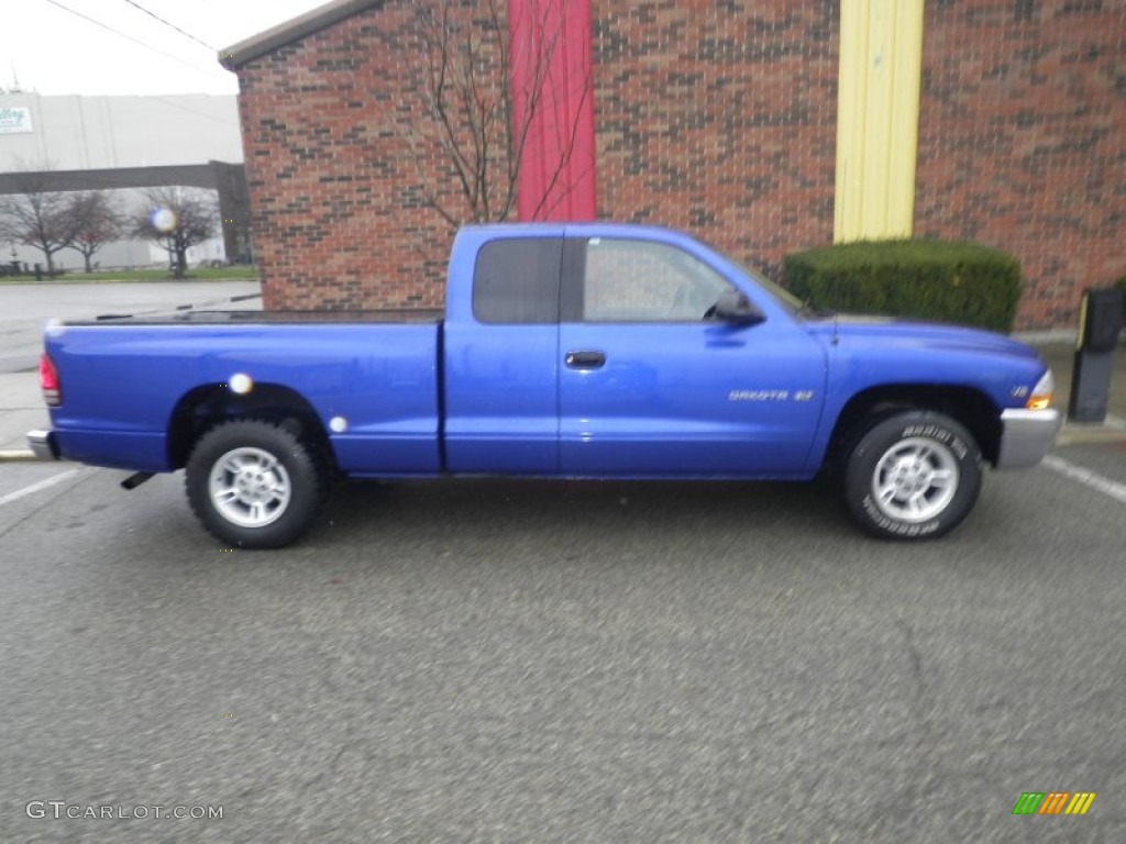 1997 Dakota SLT Extended Cab - Brilliant Blue Metallic / Mist Gray photo #2