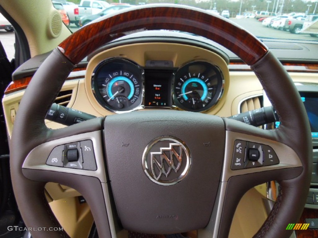 2013 Buick LaCrosse FWD Cashmere Steering Wheel Photo #74581004