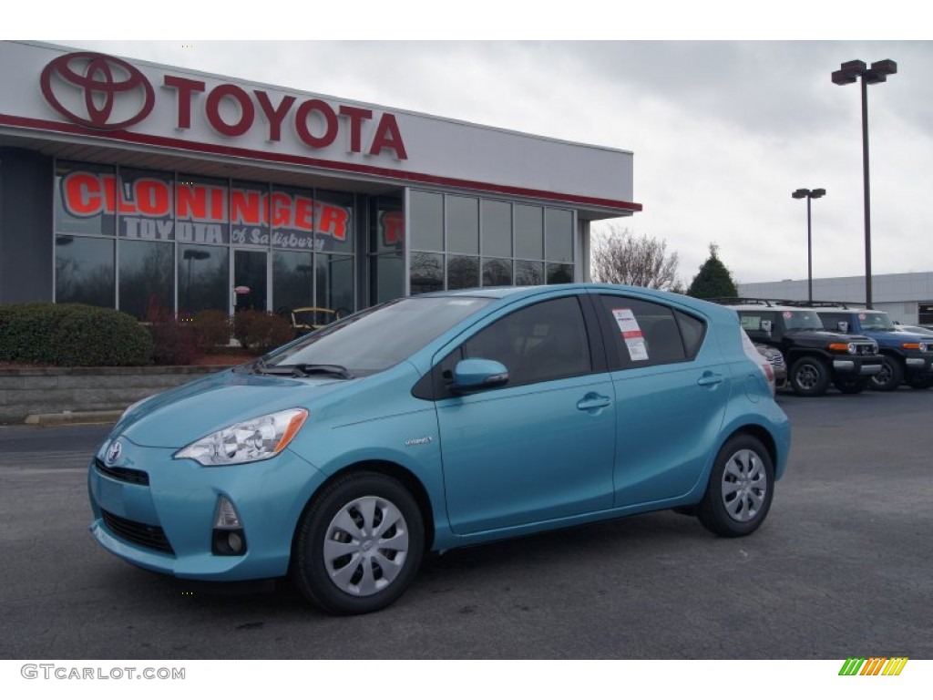 2012 Prius c Hybrid One - Summer Rain Metallic / Gray photo #1