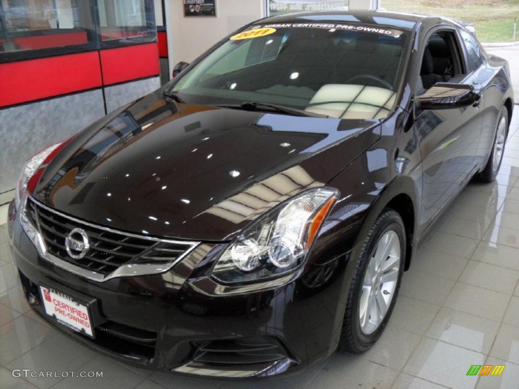 2011 Altima 2.5 S Coupe - Crimson Black / Charcoal photo #1