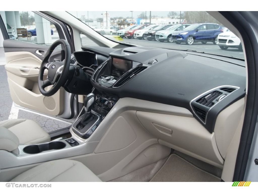 2013 Ford C-Max Hybrid SEL Medium Light Stone Dashboard Photo #74582255