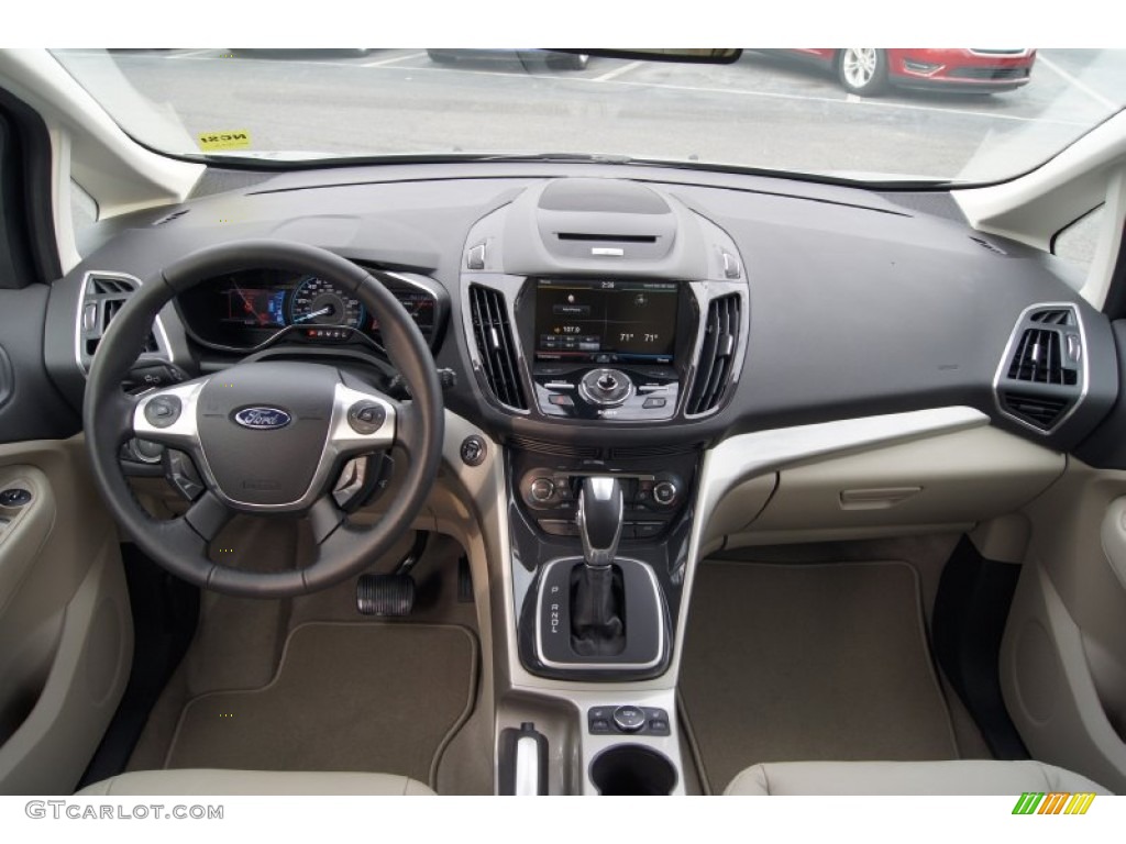2013 Ford C-Max Hybrid SEL Medium Light Stone Dashboard Photo #74582386