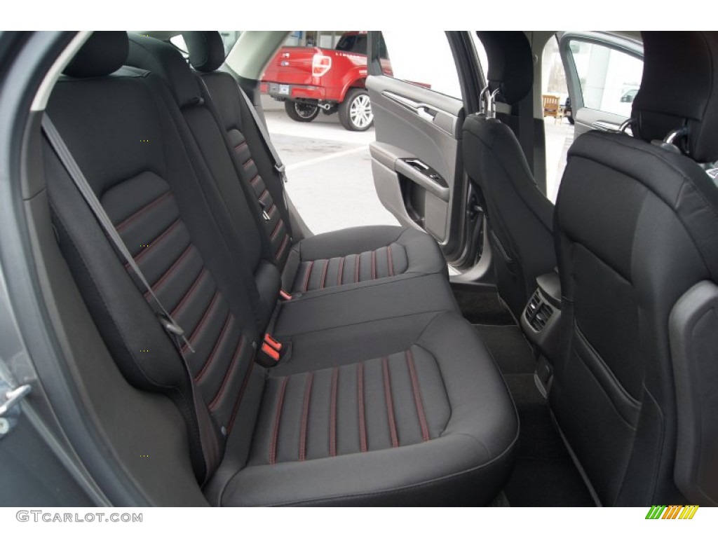 SE Appearance Package Charcoal Black/Red Stitching Interior 2013 Ford Fusion SE 2.0 EcoBoost Photo #74583209
