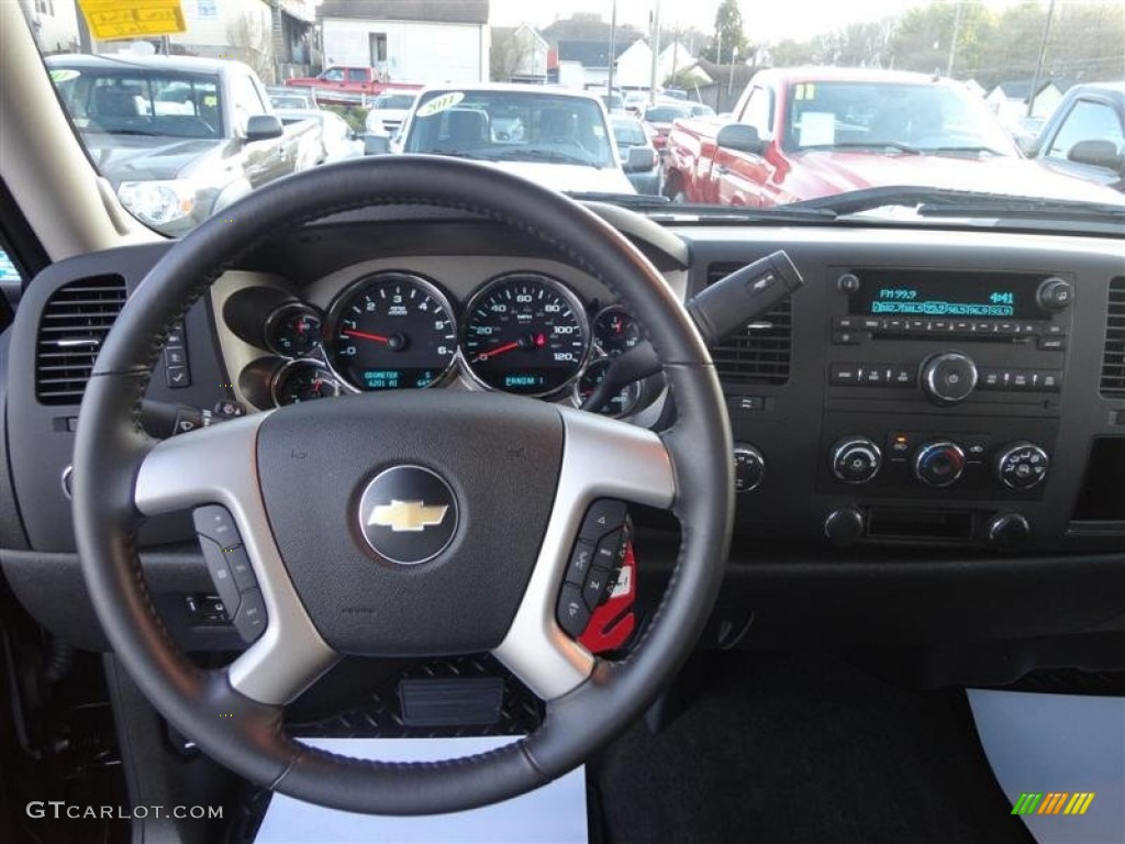 2010 Chevrolet Silverado 2500HD LT Regular Cab 4x4 Ebony Dashboard Photo #74583959