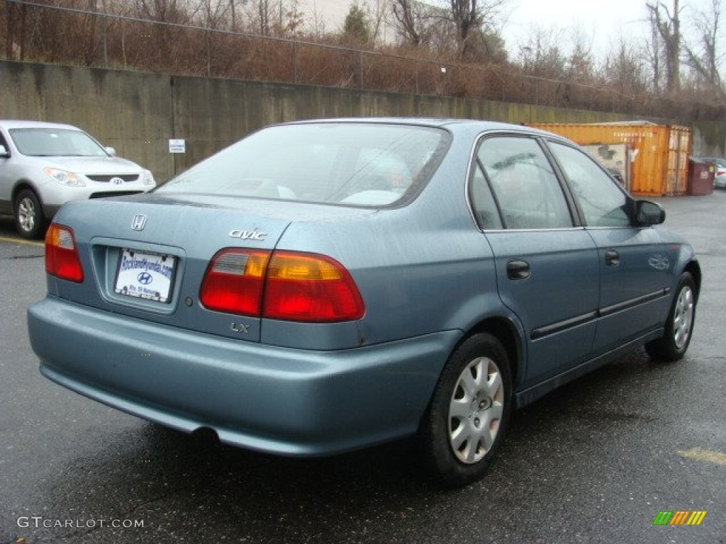 2000 Civic LX Sedan - Iced Teal Pearl / Gray photo #4