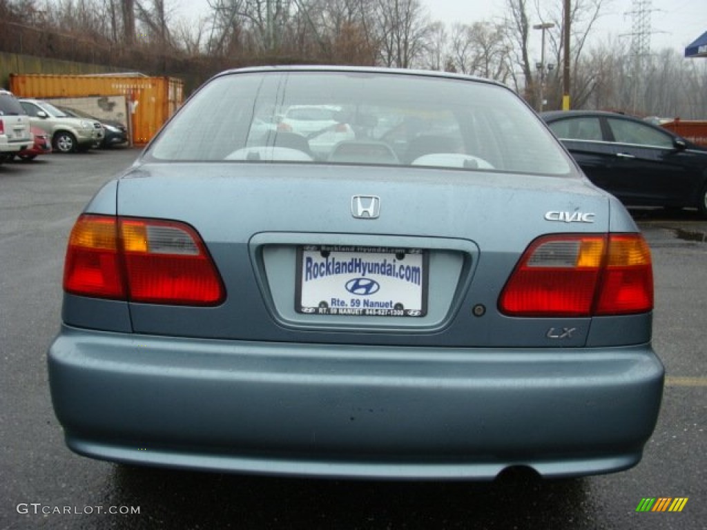 2000 Civic LX Sedan - Iced Teal Pearl / Gray photo #5