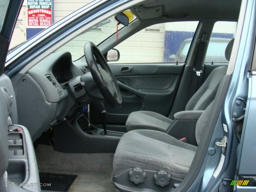2000 Civic LX Sedan - Iced Teal Pearl / Gray photo #10