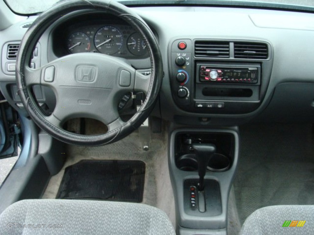 2000 Civic LX Sedan - Iced Teal Pearl / Gray photo #11