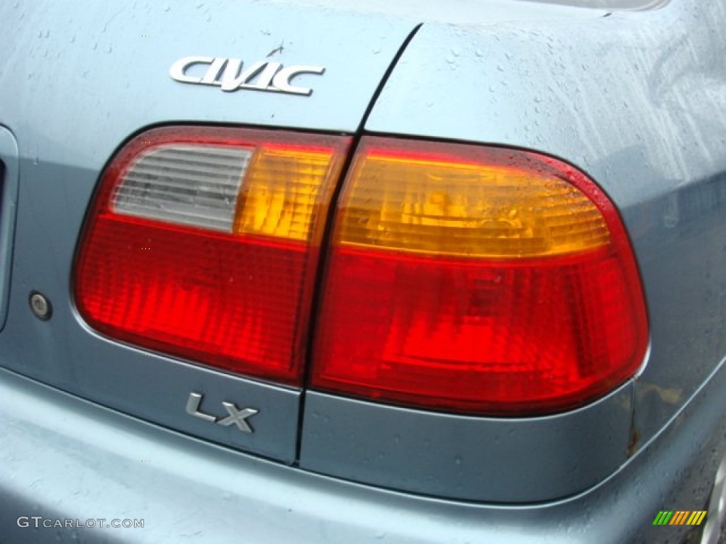 2000 Civic LX Sedan - Iced Teal Pearl / Gray photo #18