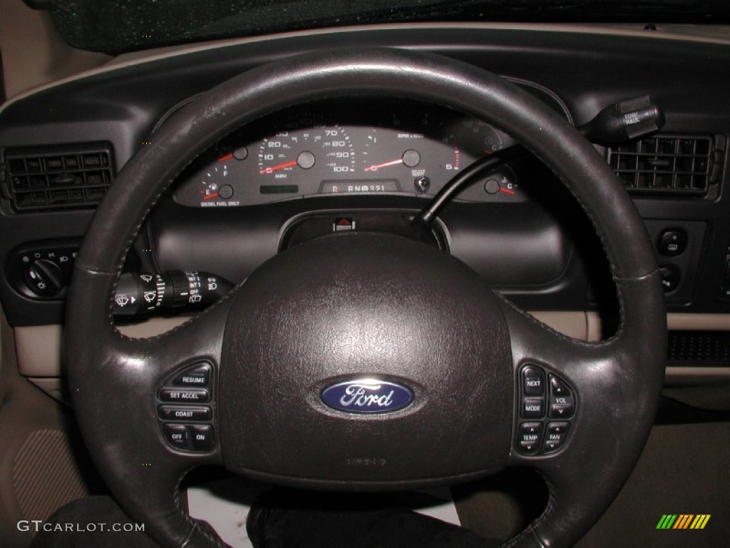 2005 Ford Excursion Limited 4X4 Medium Pebble Steering Wheel Photo #74585493