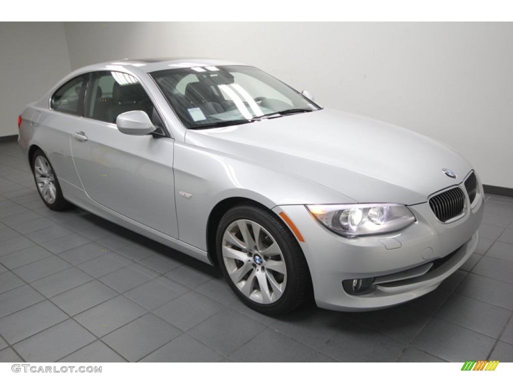 2013 3 Series 328i Coupe - Titanium Silver Metallic / Black photo #6