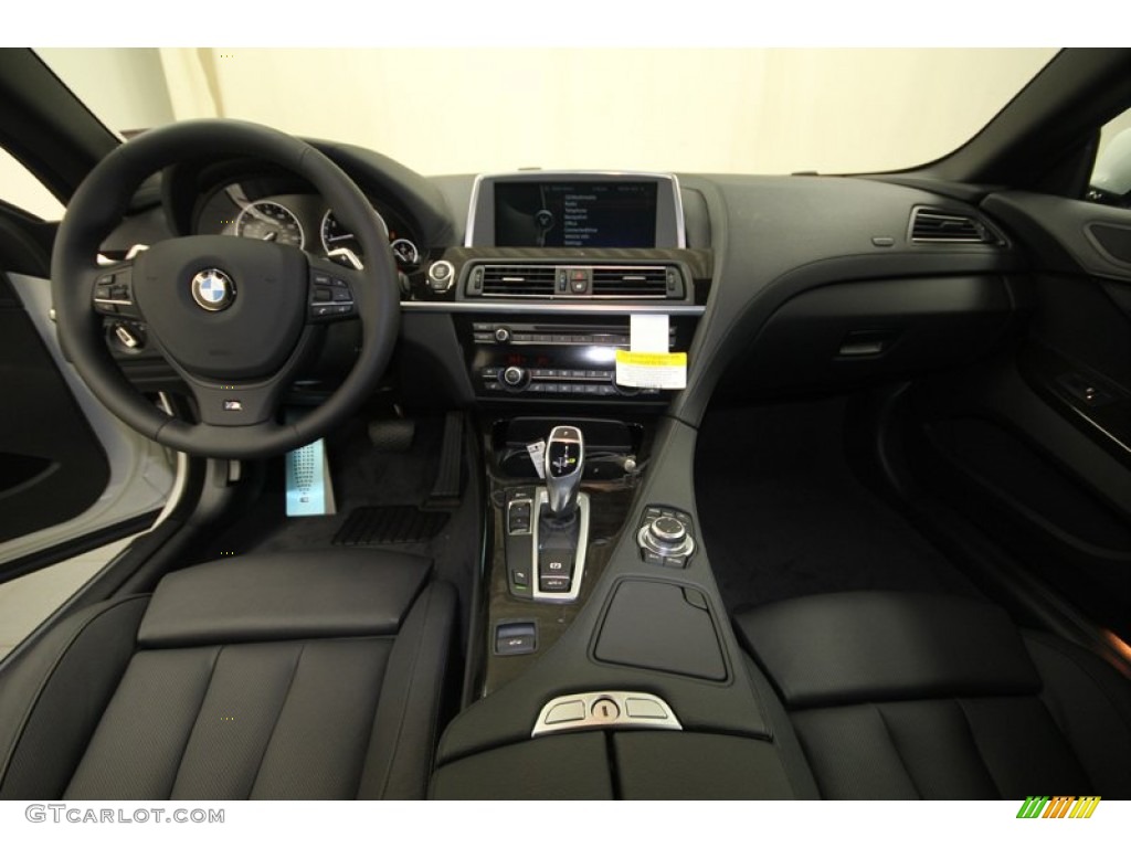 2013 BMW 6 Series 640i Convertible Black Dashboard Photo #74586854