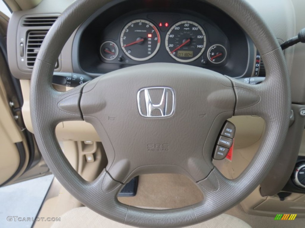 2006 Honda CR-V LX Ivory Steering Wheel Photo #74588885