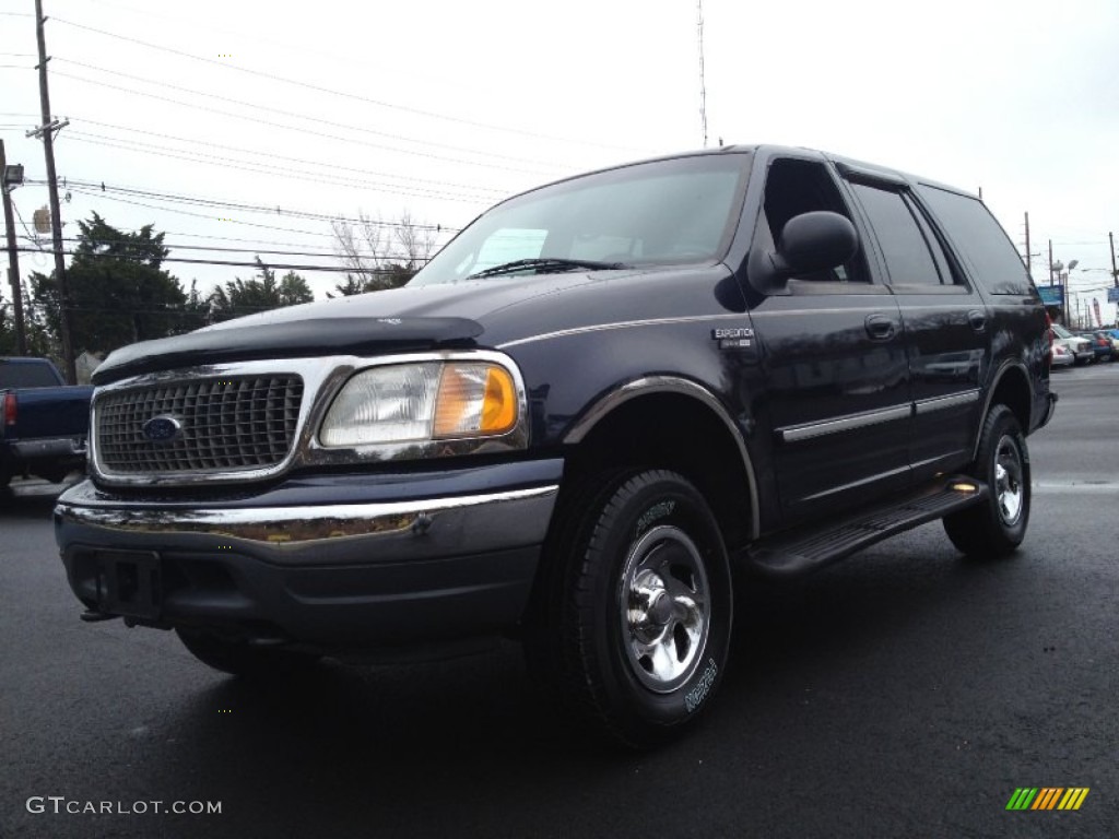 2001 Expedition XLT 4x4 - Deep Wedgewood Blue Metallic / Dark Graphite photo #1