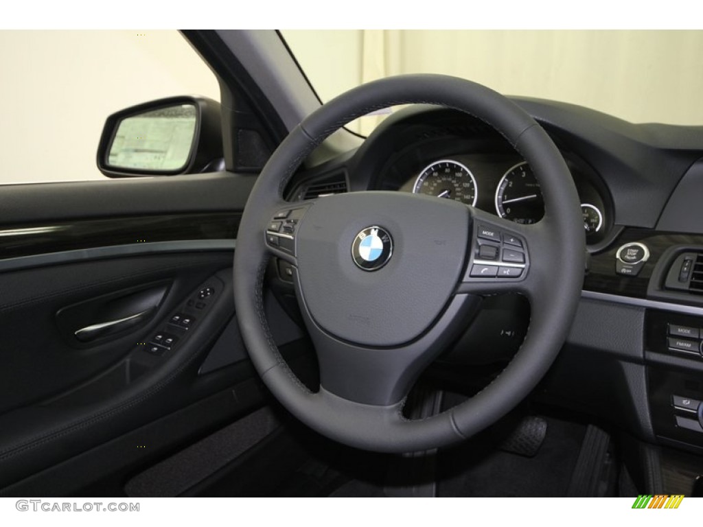 2013 5 Series 535i Sedan - Dark Graphite Metallic II / Black photo #28