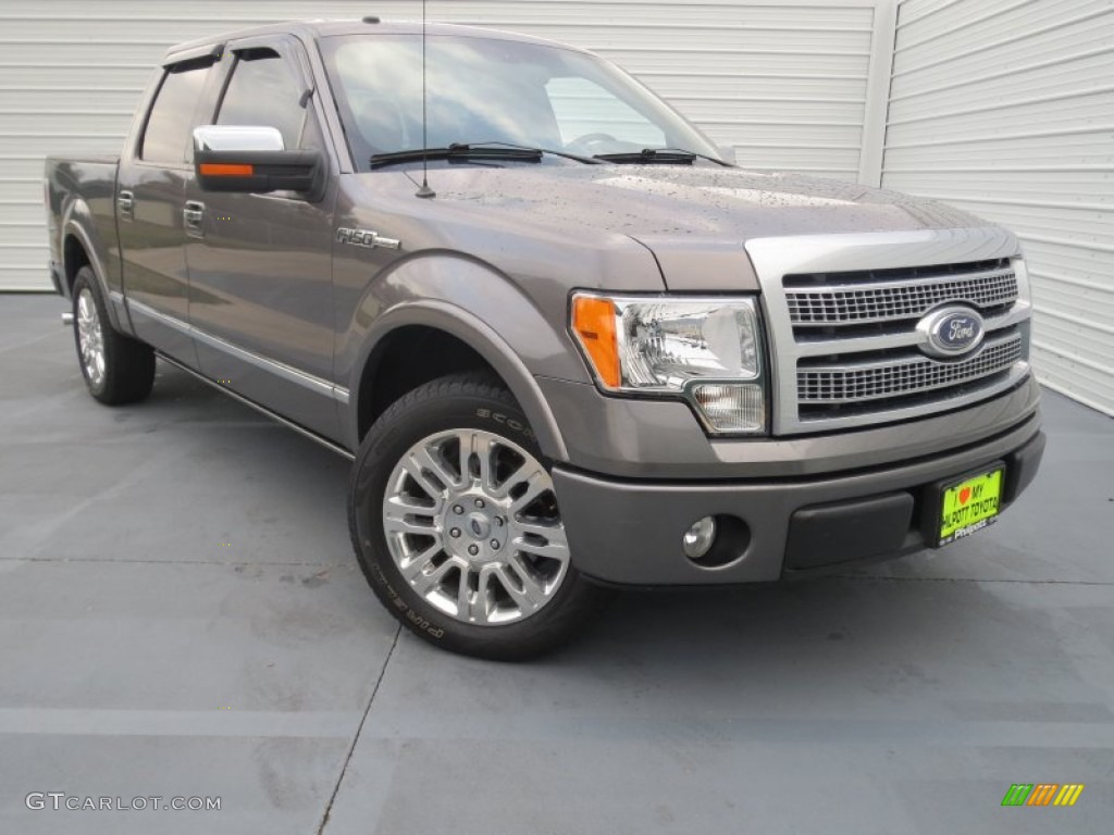 2010 F150 Platinum SuperCrew - Sterling Grey Metallic / Sienna Brown Leather/Black photo #1