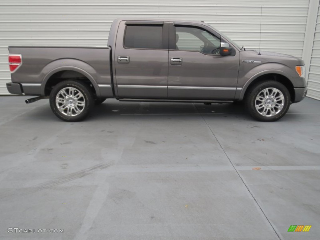 2010 F150 Platinum SuperCrew - Sterling Grey Metallic / Sienna Brown Leather/Black photo #2