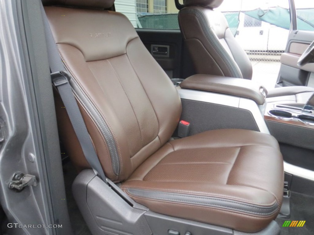 2010 F150 Platinum SuperCrew - Sterling Grey Metallic / Sienna Brown Leather/Black photo #27